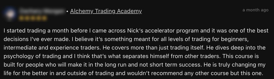 Review: started trading a month before finding the Accelerator, one of the best decisions I've ever made, built for the long run